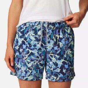 Columbia Super Backcast Water Short Elastic Waist Zipper Back Pocket, Size XL